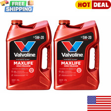 Pack of 2-Valvoline MaxLife High Mileage 5W-20 Synthetic Blend Motor Oil 5 Quart 15.98 per gallon