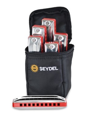 C.A. SEYDEL S?HNE KIT OF 6 MOUTH HARMONICS WITH STEEL REEDS SUMMER EDITION 