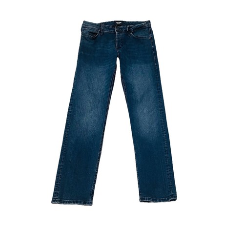 JACK & JONES Mens Mike Comfort Fit Slim Jeans W34 L32 Blue Cotton Stretch