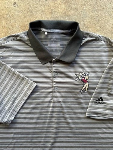 2019 Adidas Texas State Bobcats Golf Coach Issued Boko Mascot Polo Shirt L RARE - product listing photo