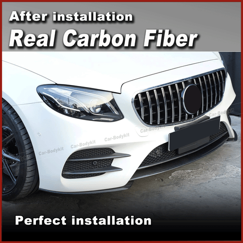 CARBON Front Spoiler Ansatz Schwert Spoilerlippe für Benz C238 E400 E300 Sport - Picture 3 of 11