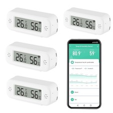 Smart Digital Thermometer Hygrometer, WiFi Indoor Temperature Humidity Sens...