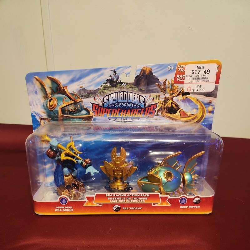 Skylanders SuperChargers Sea Racing Action Pack Gill Grunt Reef Ripper NEW