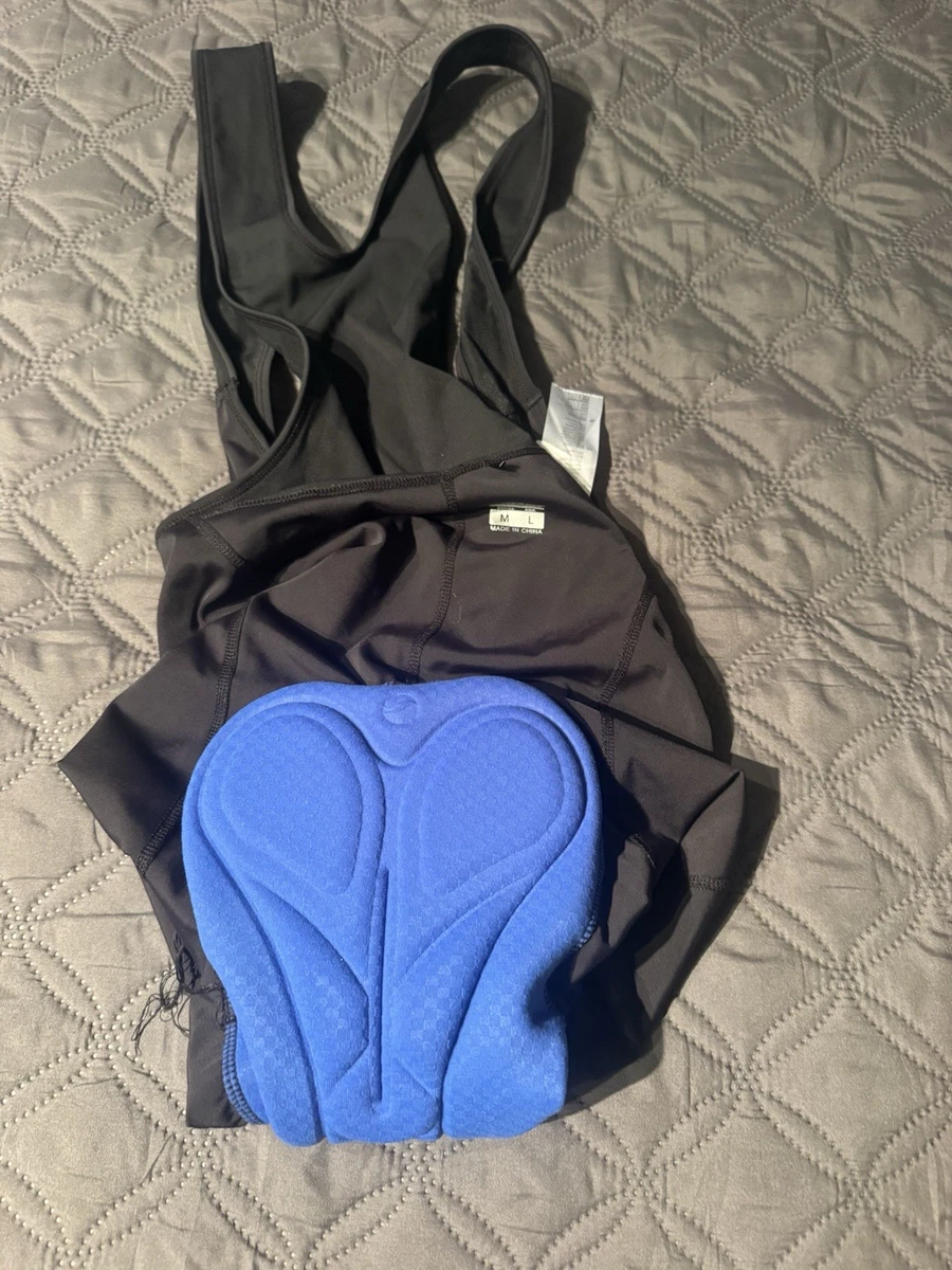 Mens Giant Bicycles Padded Cycling Bib Shorts Black Medium