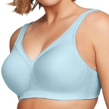 NWOt Glamorise Sport Bra 1006 Superior Support No Wires Blue 38G 110029