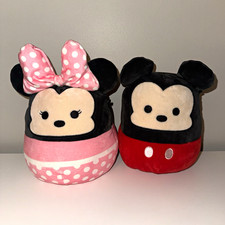 Disney Mickey  Minnie Mouse Squishmallow Toys Set of 2 Pink/Red 2017