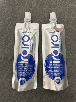 (lot of 2) iROiRO DEEP BLUE 45 Semi-Permanent Hair Color 4oz