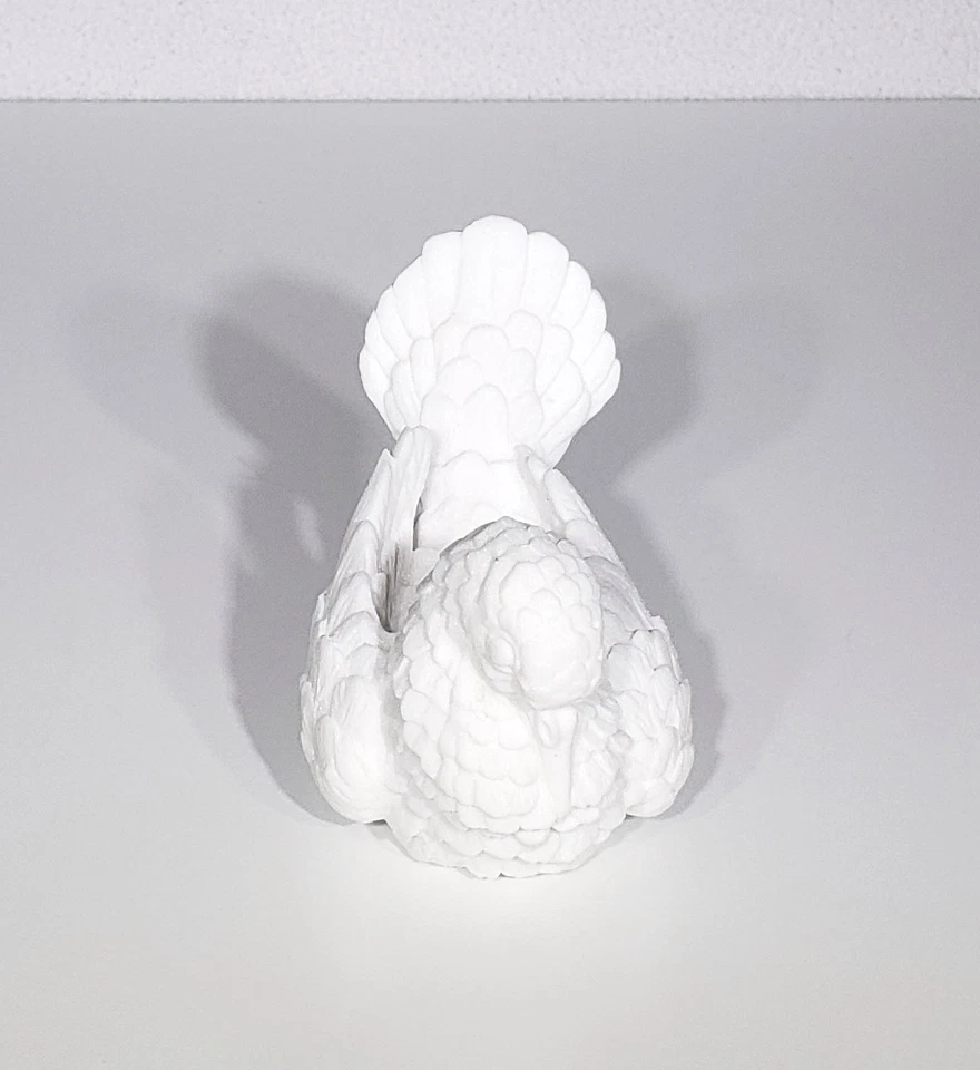 Vintage A Santini Dove Classic Figure White Alabaster Set Of 2 Doves Birds Italy - Image 4 of 4