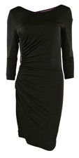 Marc New York Women's Sequined Side V-Back Jersey Dress (6, Black) 694414795043