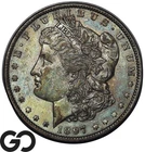 1897-O Morgan Silver Dollar Coin, Key Date! Stunning Color AU+/Unc ask: 525/1300