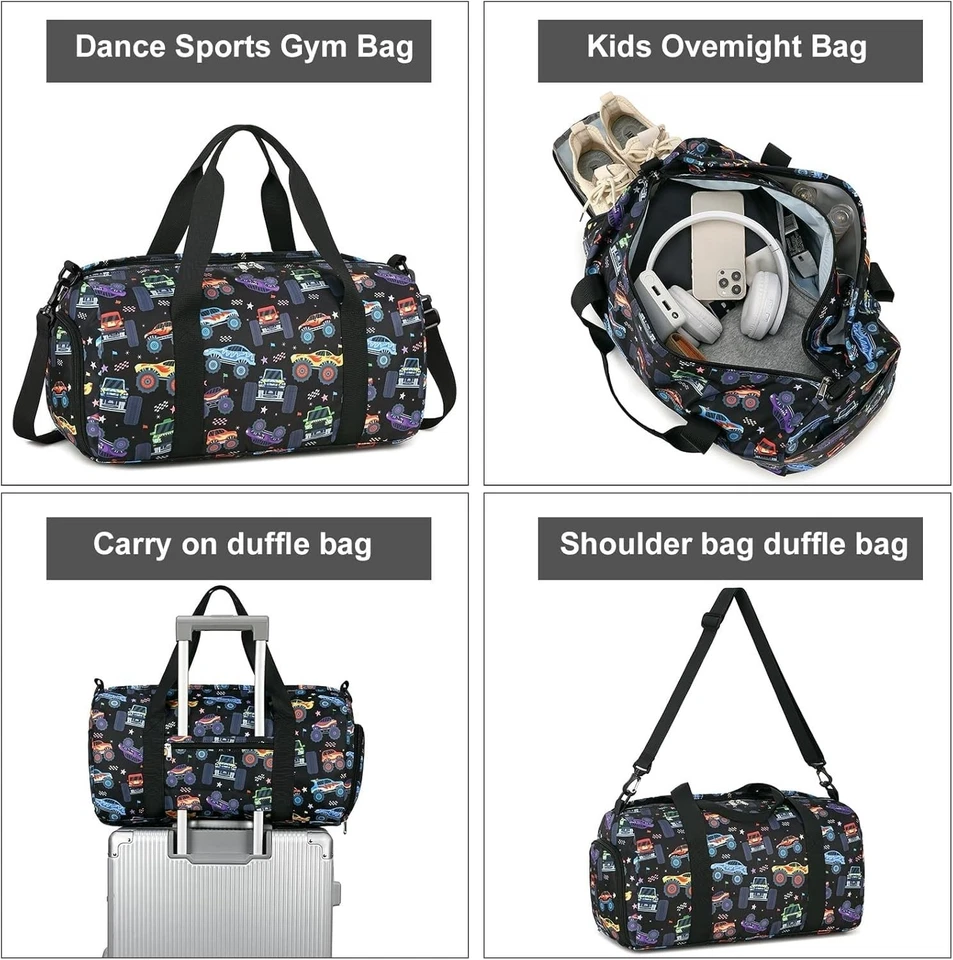 Bolso de Lona para Niños Niños Pequeños Bolso de Pasar la Noche Pequeño Fin de Semana Bolso de Mano para... Foto 4 de 4