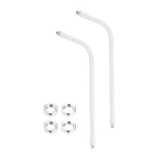 2Pcs 11.8" Gooseneck Hose M8 Male to M8 Male Flexible Gooseneck Tubing White