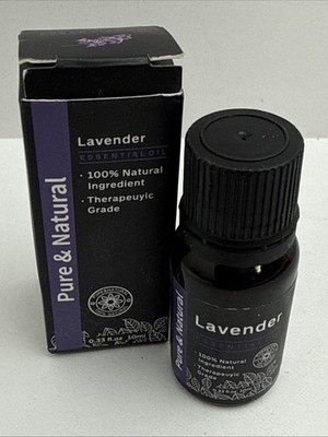 Pure & Natural Lavender Oil 100% Natural Therapeutic Grade 0.33 fl oz/10 ml