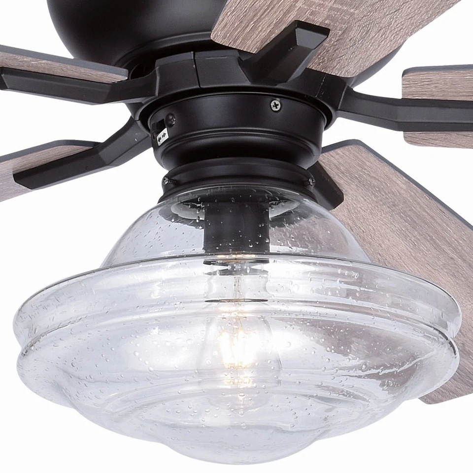 Huntley 1-Light Ceiling Fan in Farmhouse Style 21.7 Inches Tall and 52 Inches - Image 2 of 4