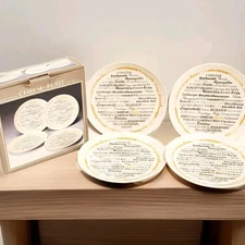 Set of  4 Plates 6" Toscany Collection Japan Cheese Serving Entertaining