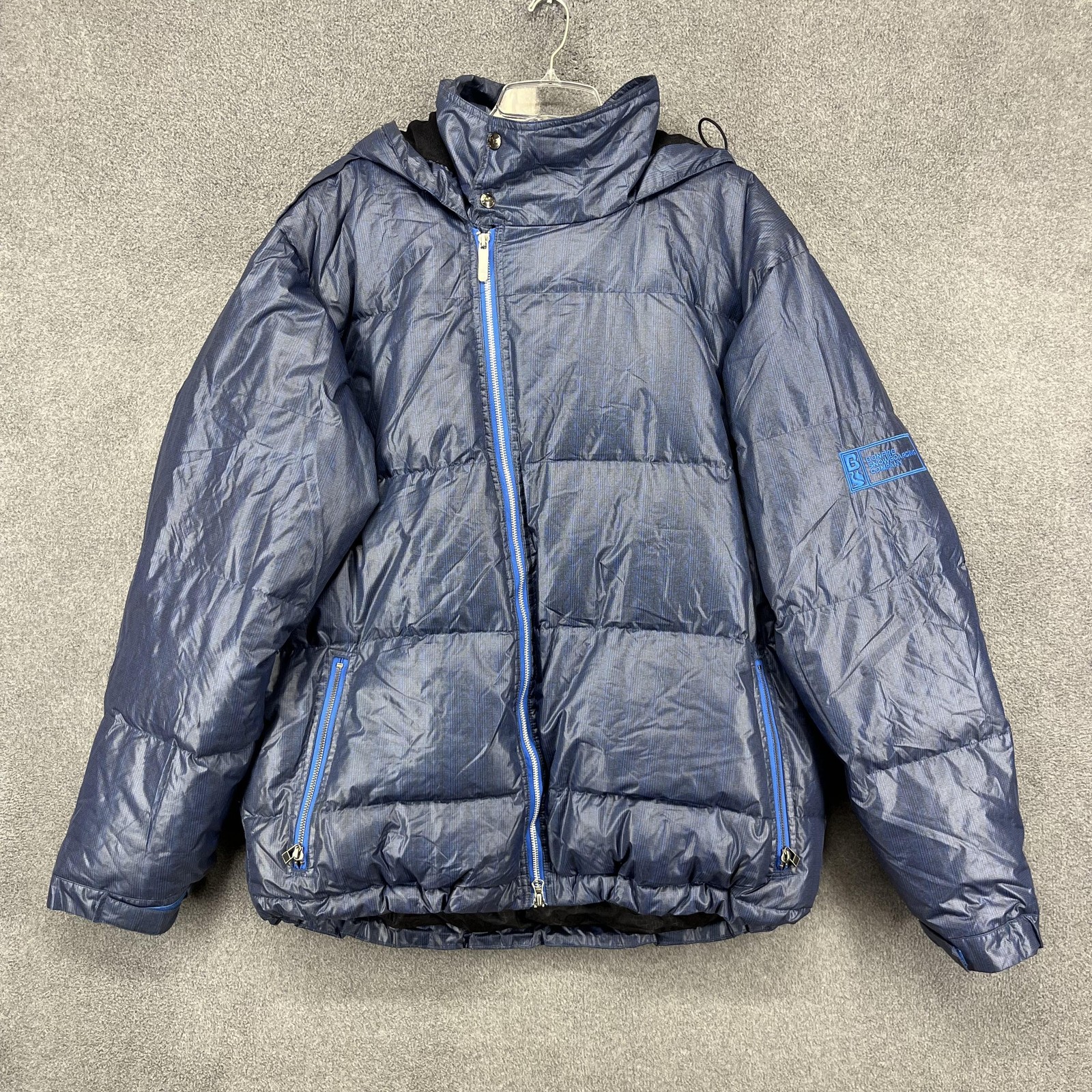 Bonfire Snowboarding Company Jacket Mens XL Blue Dakar Puffer Hooded Snowboard