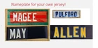 New England (Any team) UNSEWN Nameplate Namebar for Football Jersey READ DESC