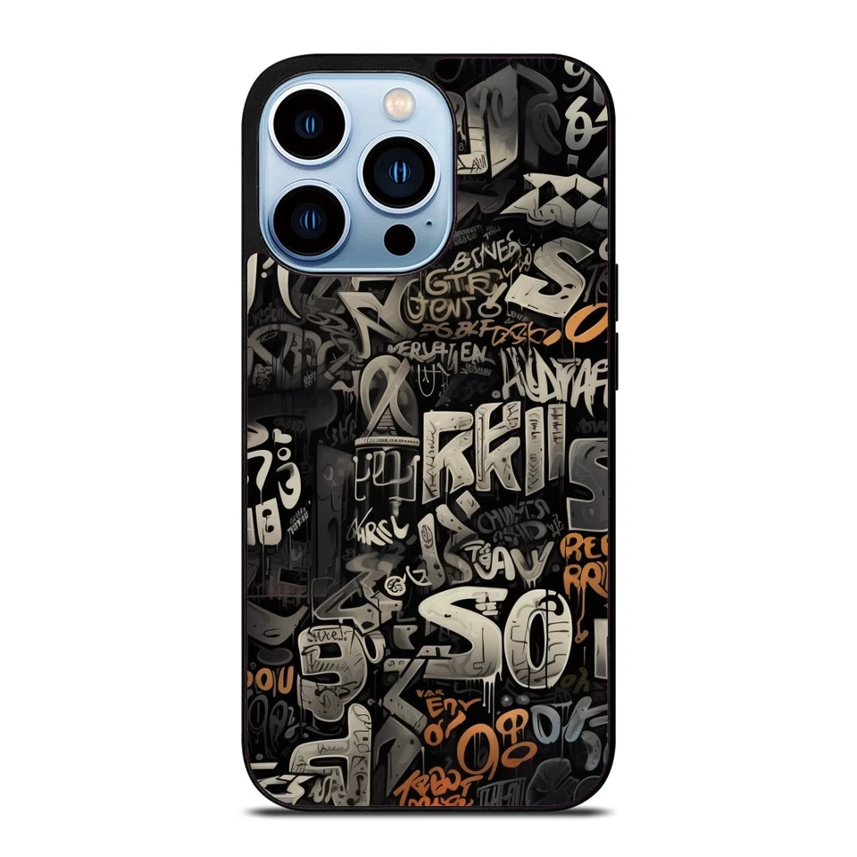 Hard Cover For iPhone 11 12 13 14 15 Pro Max Mini graffiti Streets vivid - Image 2 of 4