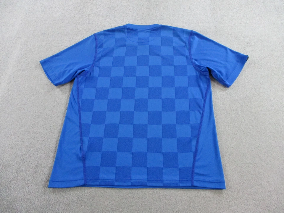 Camisa Nike Para Hombres Para Hombres Azul Mediana John McEnroe Tenis Checkmate Cuadros Cuello Redondo Foto 3 de 4