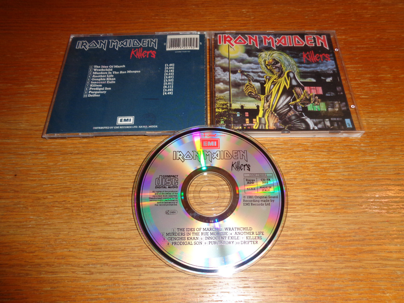 Iron Maiden Killers CD Made In Italy 10 Trk Original Mastering EMI RED Fame