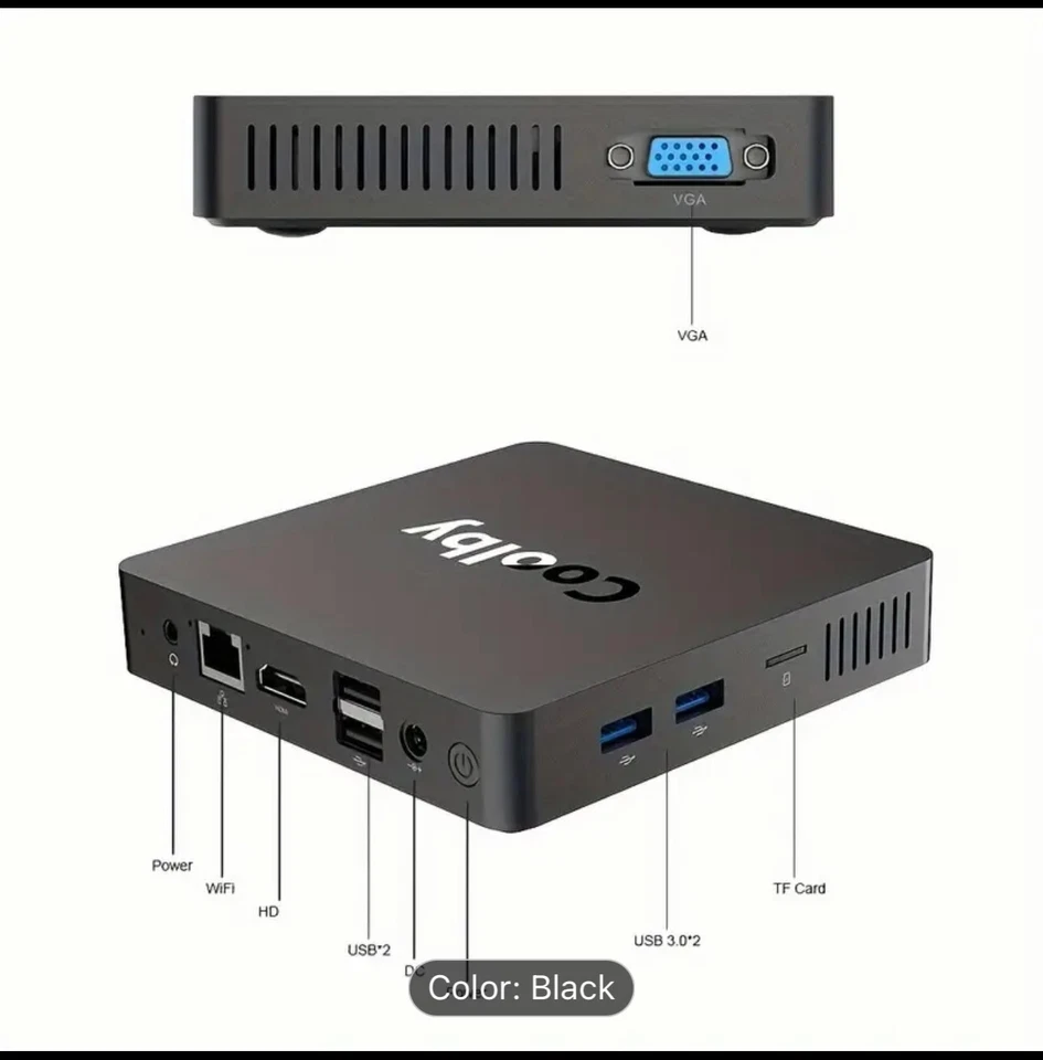 Coolby Yealbox Mini PC (Intel Celeron N3350 6GB 64GB Windows 10) - Image 3 of 4