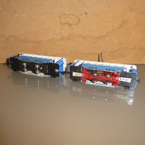 H0e Oldtimer Tram 2-teilig Blu / W. Con Lyra Rocker Tram, Metropolitana Motore - Foto 5 di 6