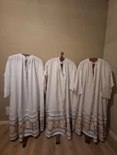 3 x alb whit a beautiful embroidery