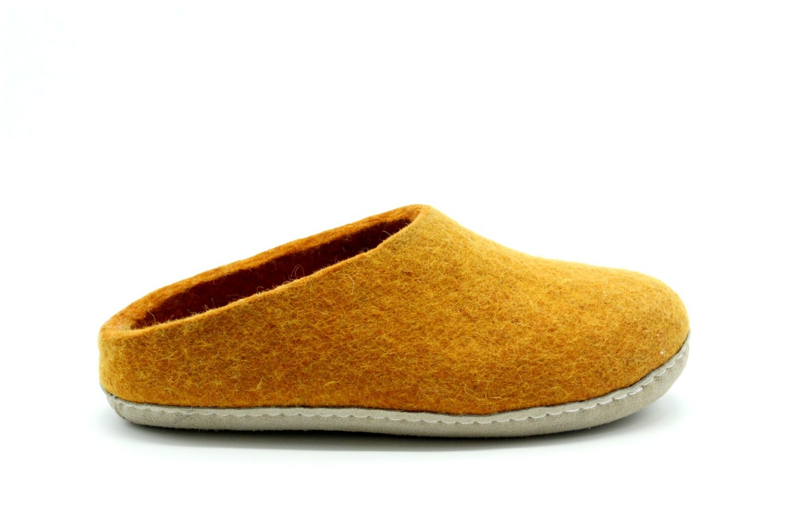 PANTOFOLA D’ORO Ciabatta in lana giallo limone Pantofola in feltro da interno Pantofola resistente e leggera