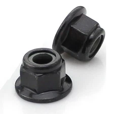 M6 Flanged Nyloc Nuts Flange Nylon Insert Locking Nut - Carbon Steel