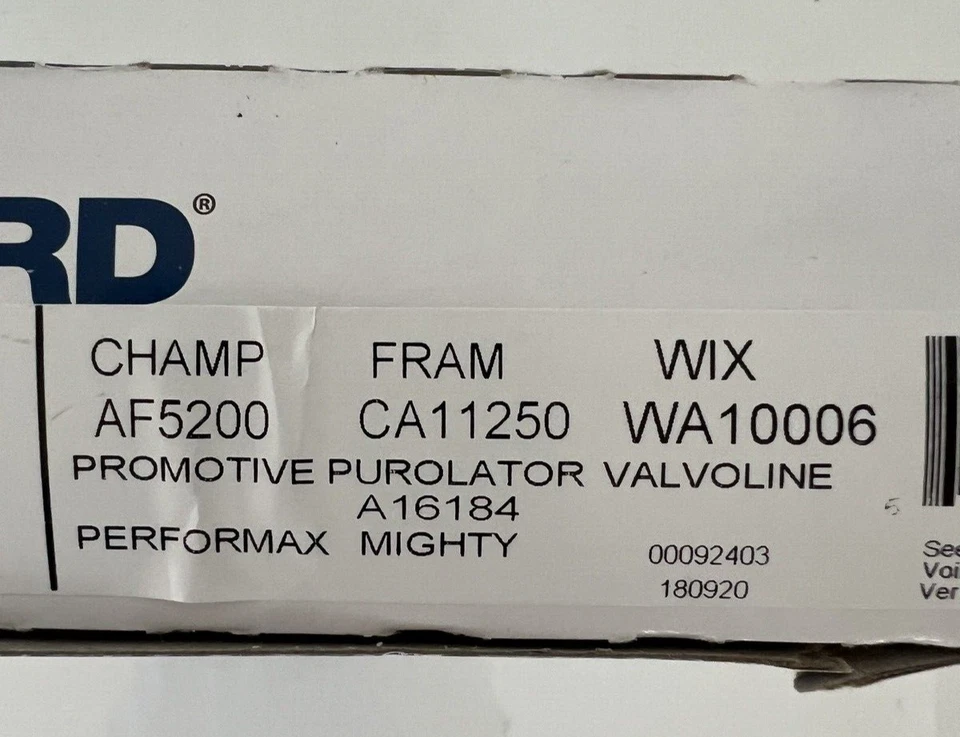 Filtro de aire Ecogard XA6184 Premium para Fiat 500 1,4 L 2012-2019 NUEVO Foto 4 de 4