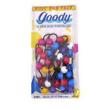 Vintage Goody 16 Twin Bead Ponytailers 9889 Hair Holders braided elastic