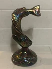 Fenton Carnival Glass Iridescent Japanese Koi Fish Paper Weight Vintage 1973