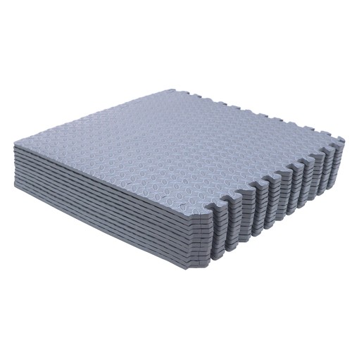 12X Gym Floor Mat 24x24 EVA Foam Interlocking Exercise Fitness Puzzle Floor Gray - Picture 5 of 8