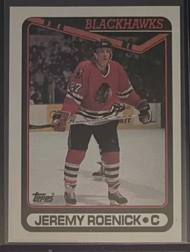 1990-91 TOPPS Jeremy Roenick Rookie RC # 7 Chicago Blackhawks HOF