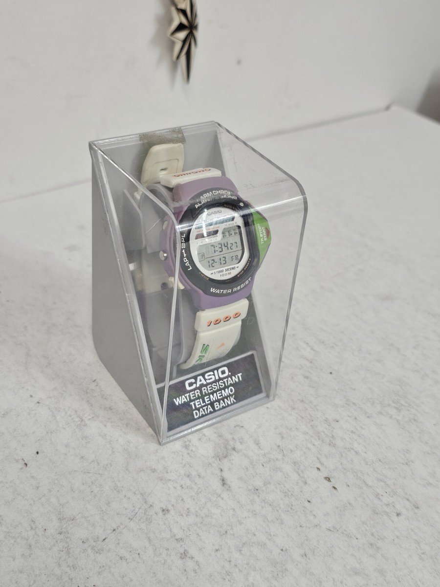 Vintage LCD Digital Watch Casio SKX-1000 Purple Green With Box | eBay
