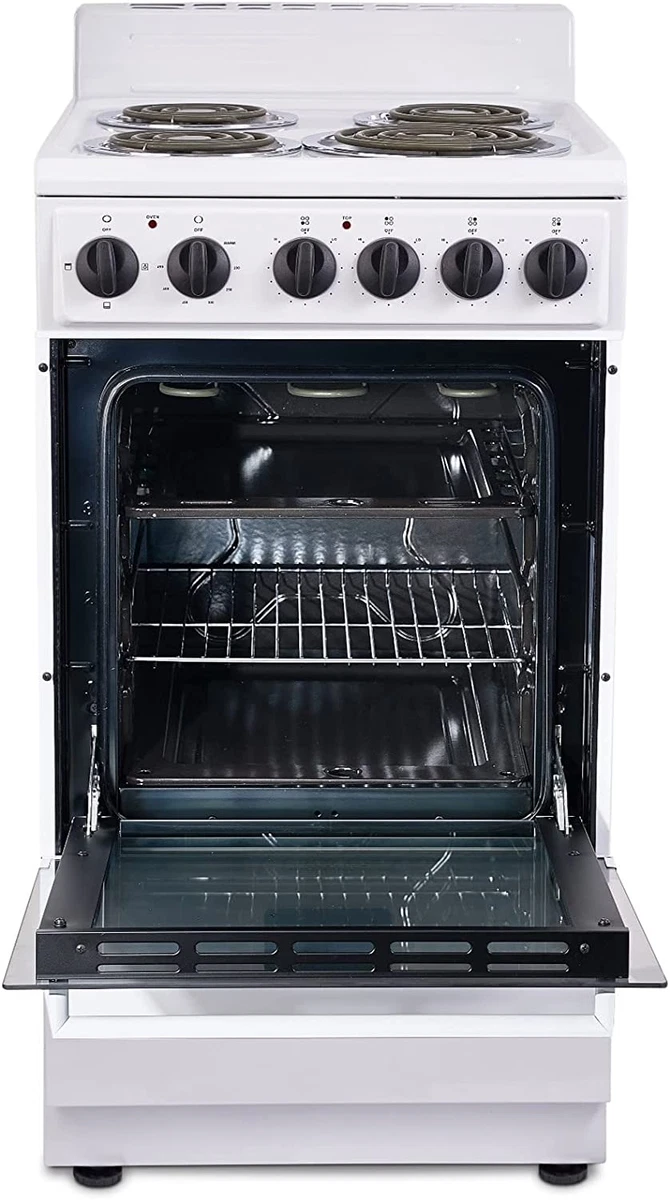 20u0026#034; Electric Range with 4 Coil Burners and 2.2 Cu. Ft. Oven Capacity  in White | eBay