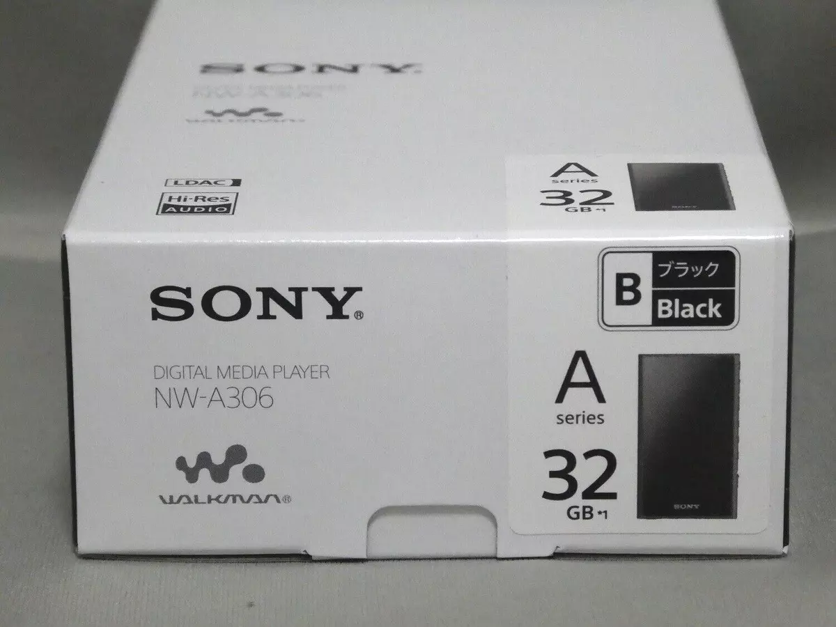 SONY WALKMAN 32GB Hi-Res A300 Series NW-A306 Audio Player Black English  Language