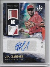 2018 Diamond Kings JP CRAWFORD HOLO GOLD DUAL AUTO PATCH RC #2/25 MARINERS!!