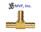 Hose Barb Tee for 3/8" ID Hose Brass 3-Way Fitting, Fuel, Water, Air <HBT2-06
