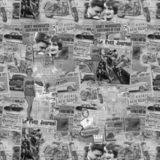 Vintage Newspaper Pattern : Gift 12" X Decal Vinyl Sticker Sheet