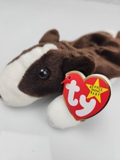 RARE RETIRED 1997 TY BEANIE BABY BRUNO THE DOG WITH TAG ERRORS desc