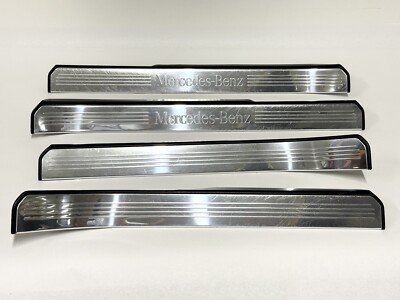 W221 MERCEDES 2011 S400 DOOR SILL SCUFF PLATES TRIM STEP INNER FRONT & REAR SET