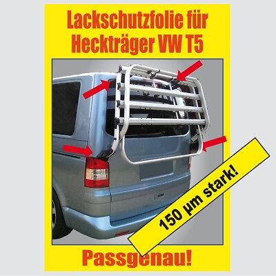 Lackschutzfolie Set universal für Heckträger Fahrradträger VW T5