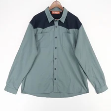 Simms Blacks Ford Flannel Shirt Mens XL Gray Blue Long Sleeve Button Up Fishing