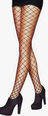 Pretty Polly schwarze Jumbo Netzstrumpfhose Größe Small Netz 5 Fuß bis 5 Fuß 10 Zoll durchsichtig