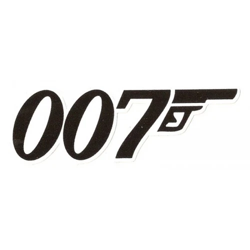 "007" cut out laminated vinyl sticker