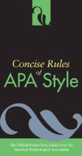 Concise Rules of APA Style (Concise Rules of the American Psychological A - GOOD