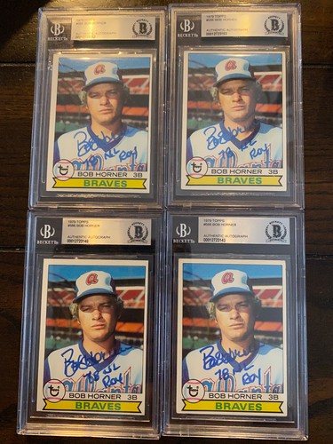 1979 Topps #586 Bob Horner Signed Rookie Autograph RC Auto BGS Inscribed ROY!!! - Picture 2 of 7