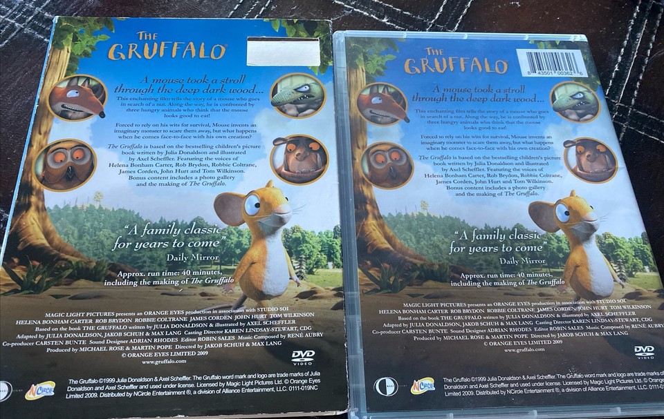 The Gruffalo Narrated By Helena Bonham Carter (DVD, 2009