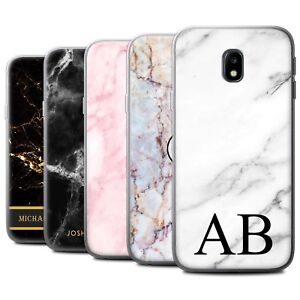 Personalised Custom Marble Case Samsung Galaxy J3 17 J330 Initial Gel Cover Ebay